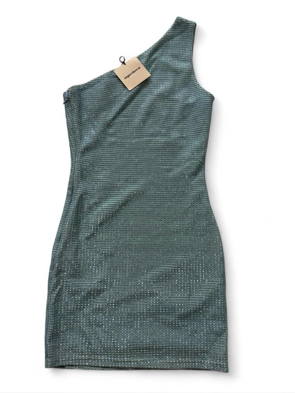 NWT Superdown One-Shoulder Blue Sequin Bodycon Dress | Size: XS
